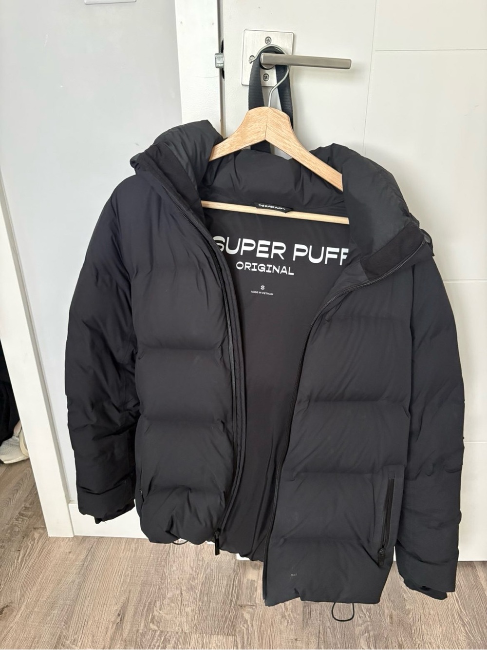 Aritzia Super Puff20™ - Rainstop Black Puffer Jacket